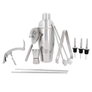 SET DAIQUIRI PLATA (HO 052 - ACERO INOXIDABLE / MADERA)(F)