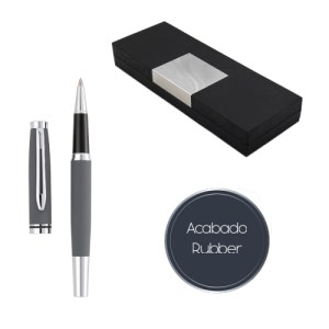 BOLÍGRAFO WILDE GRIS (PT 20230 - ALUMINIO/RUBBER)(F)