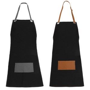 DELANTAL CUCINE NEGRO/CAFE (HO 083 - LONETA)(F)