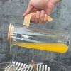 Jarra Fruit Transparente (HO 065 - vidrio / bambú)(F)