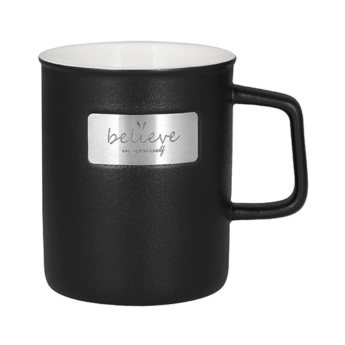 TAZA VERANDA NEGRO (HO 049 - CERÁMICA/METAL)(F)
