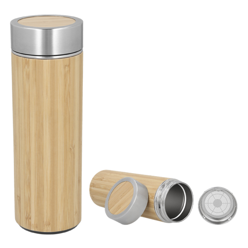 TERMO PANDA BAMBU (T 114 - ACERO INOXIDABLE/BAMBÚ)(F)