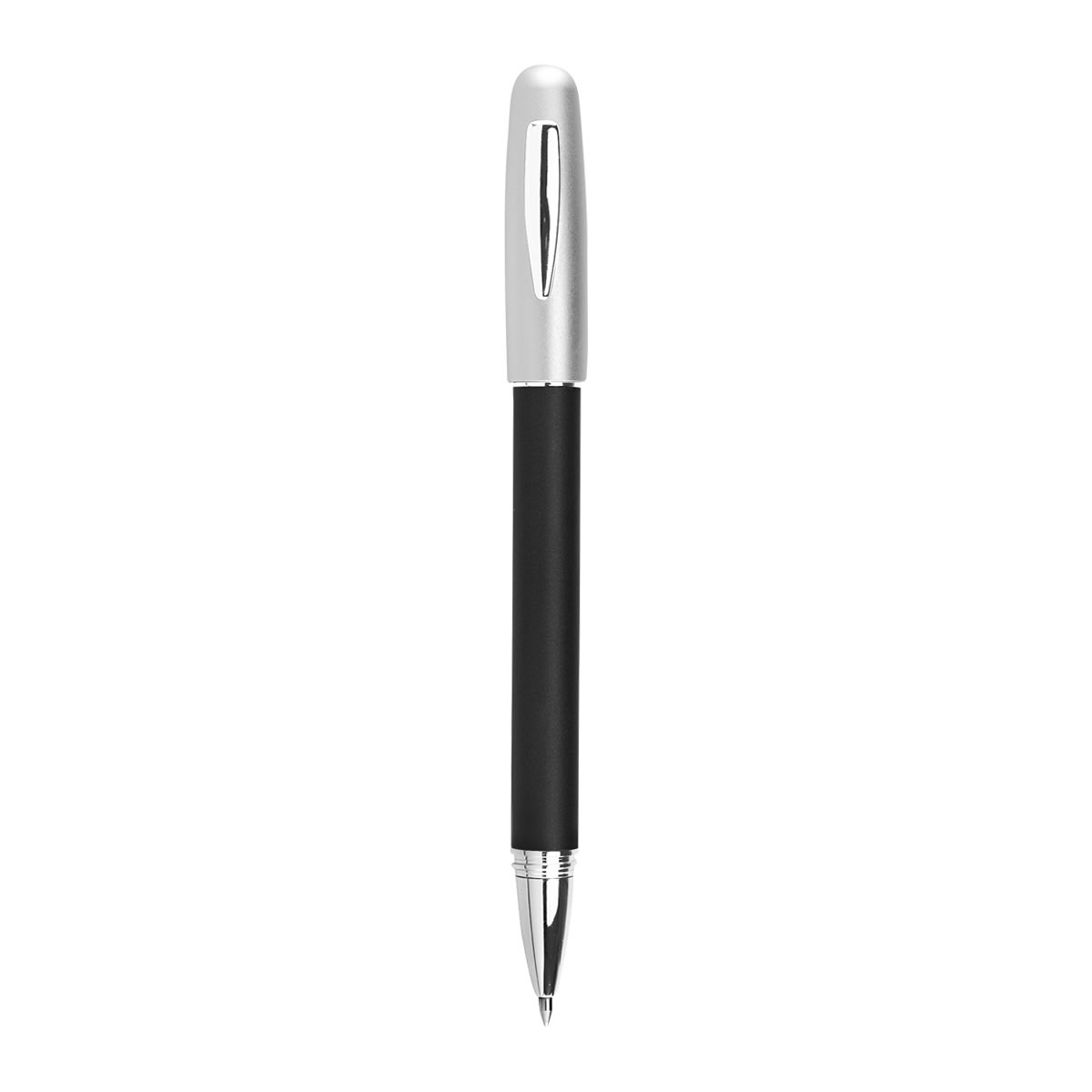 BOLÍGRAFO ROLLER BALL NEGRO RQ 1002 (ACERO INOXIDABLE)