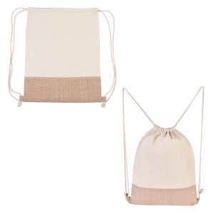 BOLSA-MOCHILA CABS BEIGE SIN 243 BE (ALGODÓN / YUTE)(P)