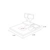 TABLA BEIGE PWT 210 BE (MÁRMOL / BAMBÚ / ACERO INOXIDABLE)(P)