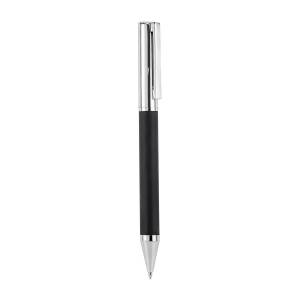 BOLÍGRAFO PONTIANAK NEGRO RQ 550 N (ACERO INOXIDABLE / CURPIEL)(P)