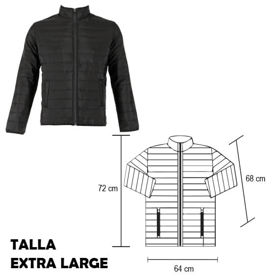 CHAMARRA ARONA NEGRO-XL (CH 002 - NYLON)