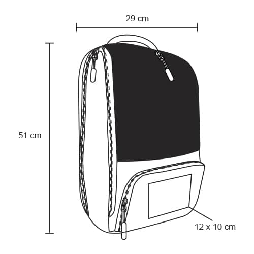 BL20084esq.jpg Mochila Lacross Negro (BL 084 – poliéster/vinipiel)