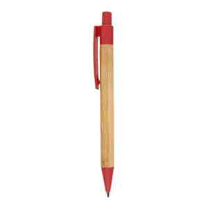 BOLÍGRAFO HONOLULU ROJO (BP 5821W - BAMBÚ/WHEAT STRAW)