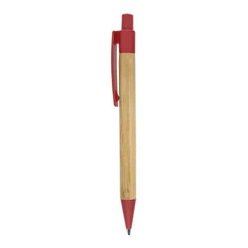BOLÍGRAFO HONOLULU ROJO (BP 5821W - BAMBÚ/WHEAT STRAW)