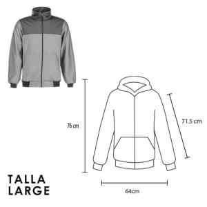 CHAMARRA HOODIE LARGE (CH 004 - POLIÉSTER)