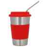 VASO FRAPPE ROJO (T 168 - ACERO INOXIDABLE / SILICÓN)