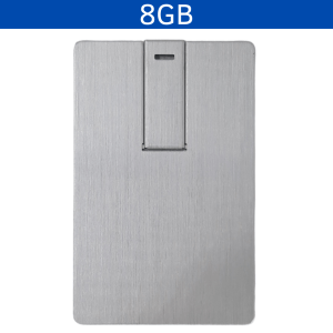 MEMORIA USB PREMIUM CARD 8GB (USB129-U) PLATA