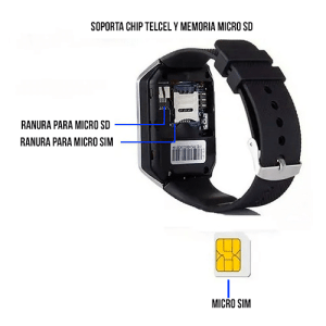RELOJ SMARTWATCH NEGRO (SO 107 - PLÁSTICO)