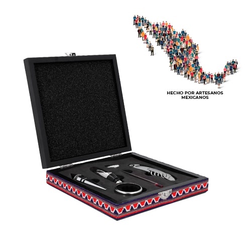 SET RULFO NEGRO (O 020 HUICHOL - MADERA/METAL)