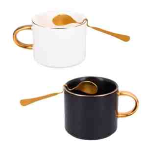 TAZA CAPUCCINO BLANCO (HO 054 - CERÁMICA / METAL)