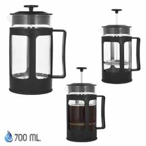 CAFETERA FRENCH NEGRO (HO 045 - VIDRIO)