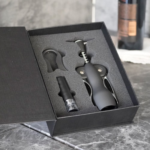 Set Torres Negro (HO 067 - cartón / plástico / acero inox)