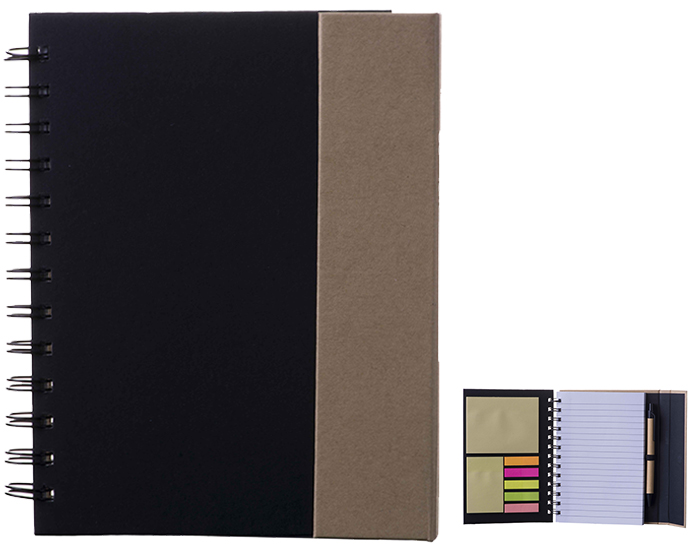 Libreta Ecologica Minna A2100 Negro (Carton / A2100.02 / articulos promocionales)