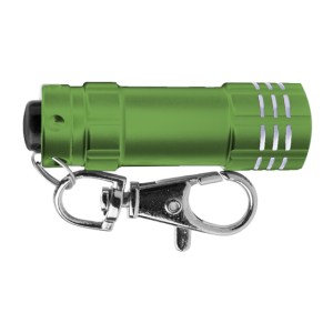 LLAVERO CON LINTERNA LEONARDO A2121 VERDE CLARO (Aluminio)