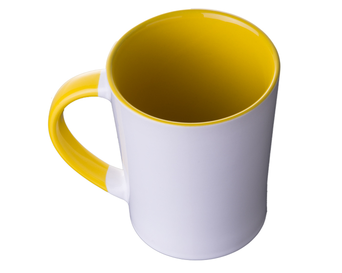 Taza Conica Bicolor 14 oz Bicolor Arles A2154 Amarillo (Ceramica / A2154.07 / articulos promocionales)