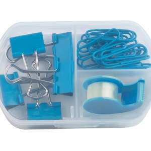 SET DE PAPELERIA TRIM A2221 AZUL CLARO (Plástico PP)