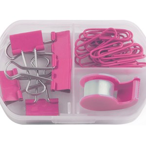 SET DE PAPELERIA TRIM A2221 ROSA (Plástico PP)