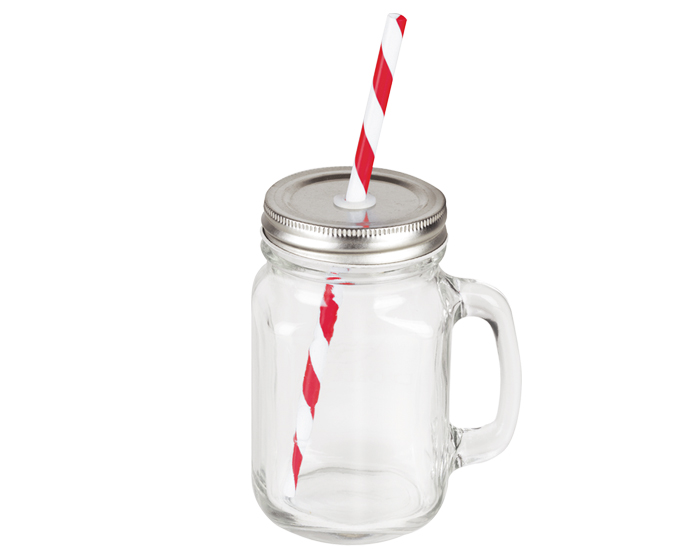 VASO DE VIDRIO 450ml FIZZ A2281 ROJO (Vidrio / Aluminio)