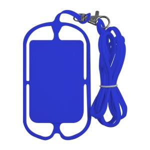 COLLAR PORTA CELULAR CON TARJETERO LASTIC A2439 AZUL (Silicón)