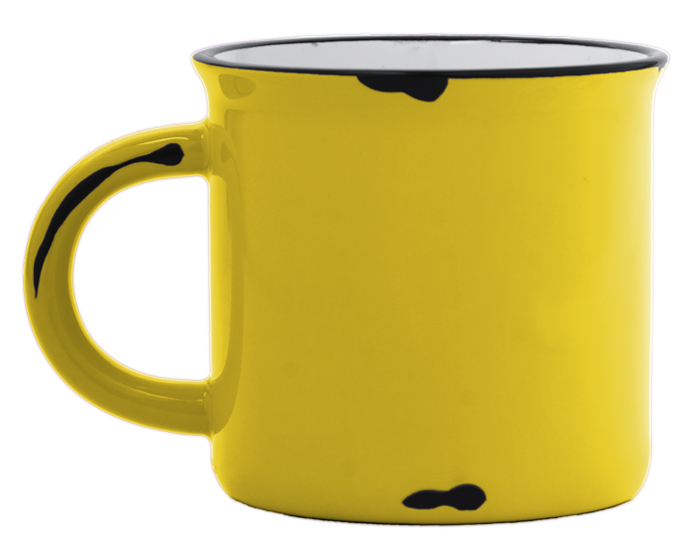 TAZA DE CERÁMICA VINTAGE A2471 AMARILLO (Cerámica)