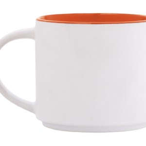 TAZA DE CERÁMICA BICOLOR BABEL A2472 NARANJA (Cerámica)