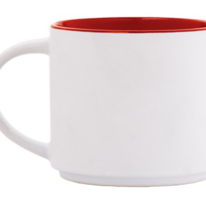 TAZA DE CERÁMICA BICOLOR BABEL A2472 ROJO (Cerámica)