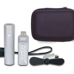 KIT DE ACCESORIOS CON BATERÍA SAVE A2494 NEGRO (Plástico ABS / EVA)