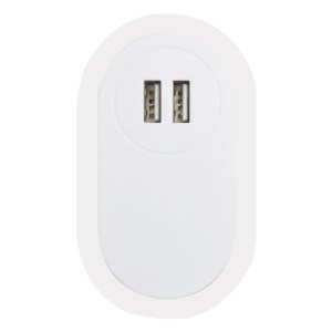 CARGADOR DOBLE USB GOST A2495 BLANCO (Plástico ABS)