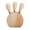 JUEGO UTENSILIOS QUEZO A2512 CAFÉ (Madera / Metal)