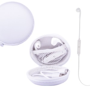 AUDIFONOS BLUETOOTH SAURUS A2514 BLANCO (Estuche: EVA // Audífonos: ABS)