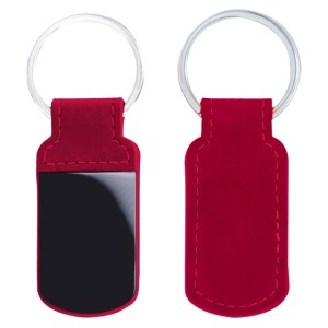 LLAVERO DE CURPIEL KAY A2516 ROJO (Curpiel / Metal)