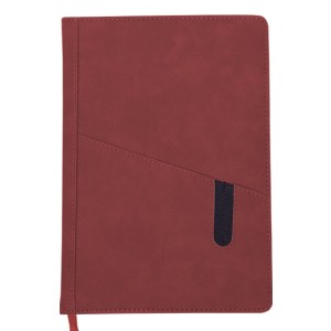 LIBRETA VERTICAL BORDER A2569 ROJO (Poliuretano)
