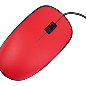 MOUSE ALÁMBRICO CON BOTON SCROLL SAGU A2623 ROJO (Plástico ABS)