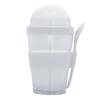 VASO DOBLE PARED DE PLASTICO CON CUCHARA FROYO A2653 BLANCO (Plástico AS / Silicón)