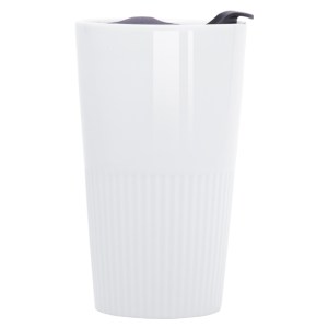 VASO DE CERÁMICA DE DOBLE PARED MIAMI A2694 BLANCO (Cerámica)