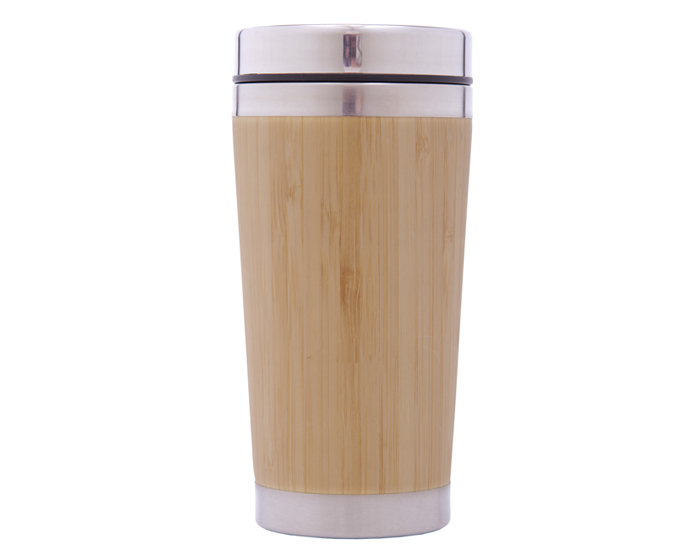 Termo Doble Pared Acero Inox. Allen A2704 Café (Acero inoxidable / bambú)