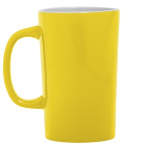 TAZA CÓNICA BICOLOR LATTE A2713 AMARILLO (Cerámica)