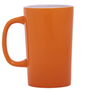 TAZA CÓNICA BICOLOR LATTE A2713 NARANJA (Cerámica)