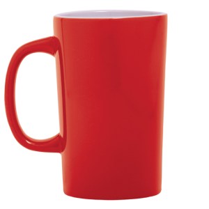 TAZA CÓNICA BICOLOR LATTE A2713 ROJO (Cerámica)