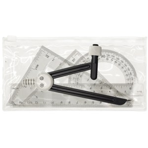 JUEGO DE GEOMETRÍA DANY A2761 TRANSPARENTE (Plástico / PVC)