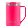Tarro Térmico Doble Pared Acero Inox.  15 oz. Nayad Metro A2777 Rosa (Acero inoxidable / tritan)