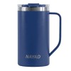 Tarro Térmico Doble Pared Acero Inox. 20 oz. Nayad Metro Tall  A2778 Azul Marino (Acero inoxidable / tritan)