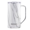Tarro Térmico Doble Pared Acero Inox.  20 oz. Nayad Metro Tall  A2778 Marmoleado (Acero inoxidable / tritan)