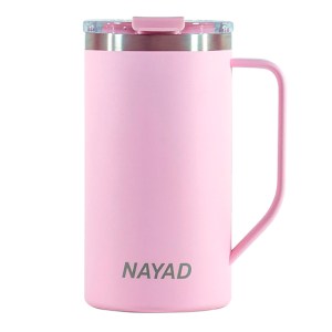 TARRO TÉRMICO DOBLE PARED ACERO INOX.  20 OZ. NAYAD METRO TALL  A2778 PALO DE ROSA (Acero Inoxidable / Tritan)